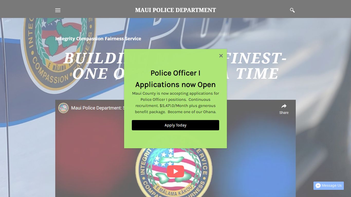 MAUI POLICE DEPARTMENT - Home